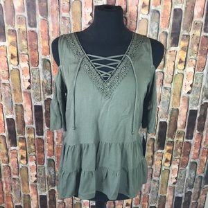 Adorable olive green top